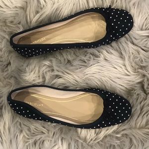 New Blue suede shoes; suede upper and leather sole